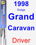 Driver Wiper Blade for 1998 Dodge Grand Caravan - Vision Saver