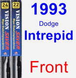 Front Wiper Blade Pack for 1993 Dodge Intrepid - Vision Saver