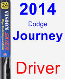 Driver Wiper Blade for 2014 Dodge Journey - Vision Saver