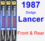 Front & Rear Wiper Blade Pack for 1987 Dodge Lancer - Vision Saver