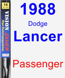 Passenger Wiper Blade for 1988 Dodge Lancer - Vision Saver