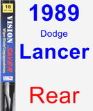 Rear Wiper Blade for 1989 Dodge Lancer - Vision Saver