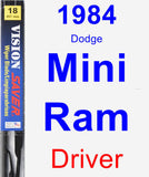 Driver Wiper Blade for 1984 Dodge Mini Ram - Vision Saver