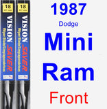 Front Wiper Blade Pack for 1987 Dodge Mini Ram - Vision Saver