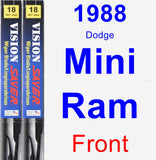 Front Wiper Blade Pack for 1988 Dodge Mini Ram - Vision Saver