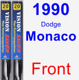 Front Wiper Blade Pack for 1990 Dodge Monaco - Vision Saver