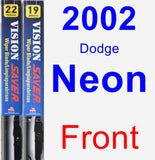 Front Wiper Blade Pack for 2002 Dodge Neon - Vision Saver