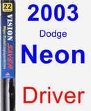 Driver Wiper Blade for 2003 Dodge Neon - Vision Saver