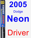 Driver Wiper Blade for 2005 Dodge Neon - Vision Saver