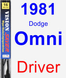 Driver Wiper Blade for 1981 Dodge Omni - Vision Saver