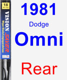 Rear Wiper Blade for 1981 Dodge Omni - Vision Saver