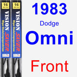 Front Wiper Blade Pack for 1983 Dodge Omni - Vision Saver