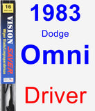 Driver Wiper Blade for 1983 Dodge Omni - Vision Saver