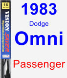 Passenger Wiper Blade for 1983 Dodge Omni - Vision Saver