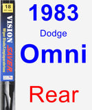 Rear Wiper Blade for 1983 Dodge Omni - Vision Saver