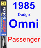 Passenger Wiper Blade for 1985 Dodge Omni - Vision Saver