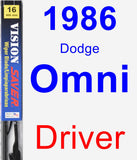 Driver Wiper Blade for 1986 Dodge Omni - Vision Saver