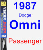 Passenger Wiper Blade for 1987 Dodge Omni - Vision Saver