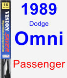 Passenger Wiper Blade for 1989 Dodge Omni - Vision Saver