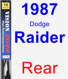 Rear Wiper Blade for 1987 Dodge Raider - Vision Saver