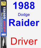 Driver Wiper Blade for 1988 Dodge Raider - Vision Saver