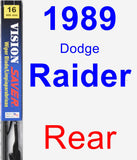 Rear Wiper Blade for 1989 Dodge Raider - Vision Saver