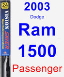 Passenger Wiper Blade for 2003 Dodge Ram 1500 - Vision Saver