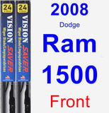 Front Wiper Blade Pack for 2008 Dodge Ram 1500 - Vision Saver