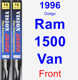 Front Wiper Blade Pack for 1996 Dodge Ram 1500 Van - Vision Saver