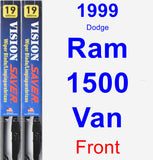 Front Wiper Blade Pack for 1999 Dodge Ram 1500 Van - Vision Saver