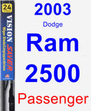 Passenger Wiper Blade for 2003 Dodge Ram 2500 - Vision Saver