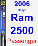 Passenger Wiper Blade for 2006 Dodge Ram 2500 - Vision Saver