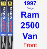 Front Wiper Blade Pack for 1997 Dodge Ram 2500 Van - Vision Saver