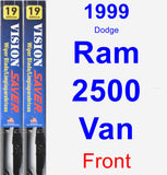 Front Wiper Blade Pack for 1999 Dodge Ram 2500 Van - Vision Saver