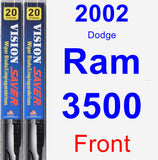 Front Wiper Blade Pack for 2002 Dodge Ram 3500 - Vision Saver