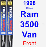 Front Wiper Blade Pack for 1998 Dodge Ram 3500 Van - Vision Saver