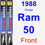 Front Wiper Blade Pack for 1988 Dodge Ram 50 - Vision Saver