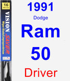 Driver Wiper Blade for 1991 Dodge Ram 50 - Vision Saver