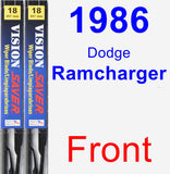 Front Wiper Blade Pack for 1986 Dodge Ramcharger - Vision Saver