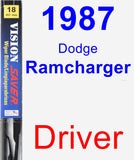 Driver Wiper Blade for 1987 Dodge Ramcharger - Vision Saver