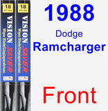 Front Wiper Blade Pack for 1988 Dodge Ramcharger - Vision Saver