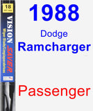 Passenger Wiper Blade for 1988 Dodge Ramcharger - Vision Saver