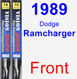 Front Wiper Blade Pack for 1989 Dodge Ramcharger - Vision Saver