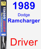 Driver Wiper Blade for 1989 Dodge Ramcharger - Vision Saver