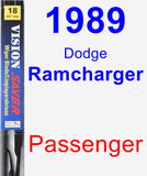 Passenger Wiper Blade for 1989 Dodge Ramcharger - Vision Saver