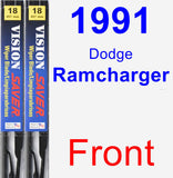 Front Wiper Blade Pack for 1991 Dodge Ramcharger - Vision Saver