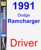 Driver Wiper Blade for 1991 Dodge Ramcharger - Vision Saver