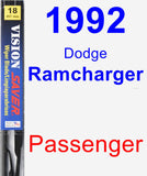 Passenger Wiper Blade for 1992 Dodge Ramcharger - Vision Saver