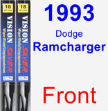 Front Wiper Blade Pack for 1993 Dodge Ramcharger - Vision Saver