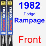 Front Wiper Blade Pack for 1982 Dodge Rampage - Vision Saver